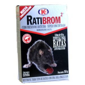 Ratibrom 2 Super Concentrado - Pack De 150 G - Cebo Fresco 003 Raticida - Especial Para Ratas
