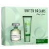 UNITED DREAMS LIVE FREE de BENETTON COLORS Colonia Eau de Toilette Natural Spray 80 ml + Body Lotion 75 ml