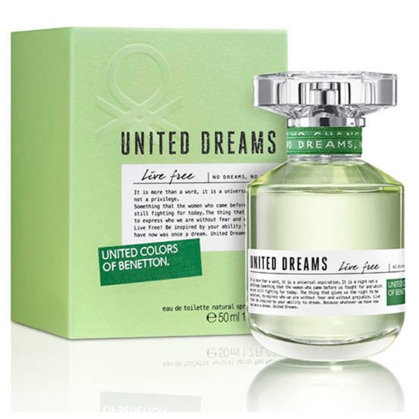 United Dreams Live Free De Benetton Colors - Edt - Eau De Toilette Natural Spray 50 Ml