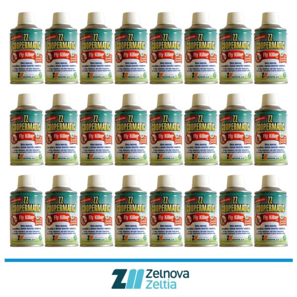 Zz Coopermatic Fly Killer Ld - Pack 24 Uds De 250 Ml - Insecticida Con Piretrinas Naturales - Zelnova