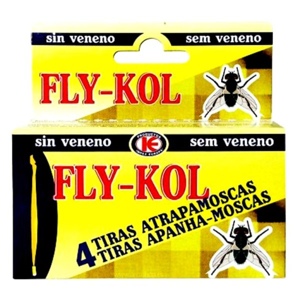 Fly-Kol - Tiras Atrapamoscas - Pack De 4 Uds