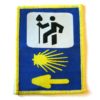 PARCHE BORDADO SEÑAL DEL CAMINO DE SANTIAGO - Dimensiones: 6x8 cm