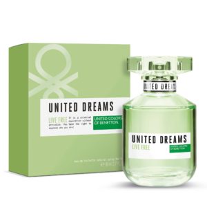 UNITED DREAMS LIVE FREE DE UNITED COLORS OF BENETTON - Eau de Toilette Natural Spray for Her 80 ml - New Packaging