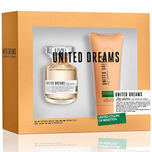 United Dreams Stay Positive De Benetton Colors - Eau De Toilette Natural Spray 50 Ml + Body Lotion 100 Ml