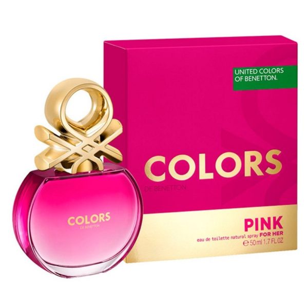 Benetton Colors Pink For Her Colonia Perfume Edt 80 Ml Mujer Woman
