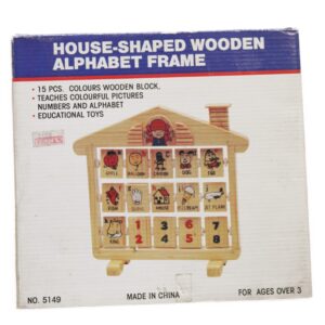 House Shaped Wooden Alphabet Frame
